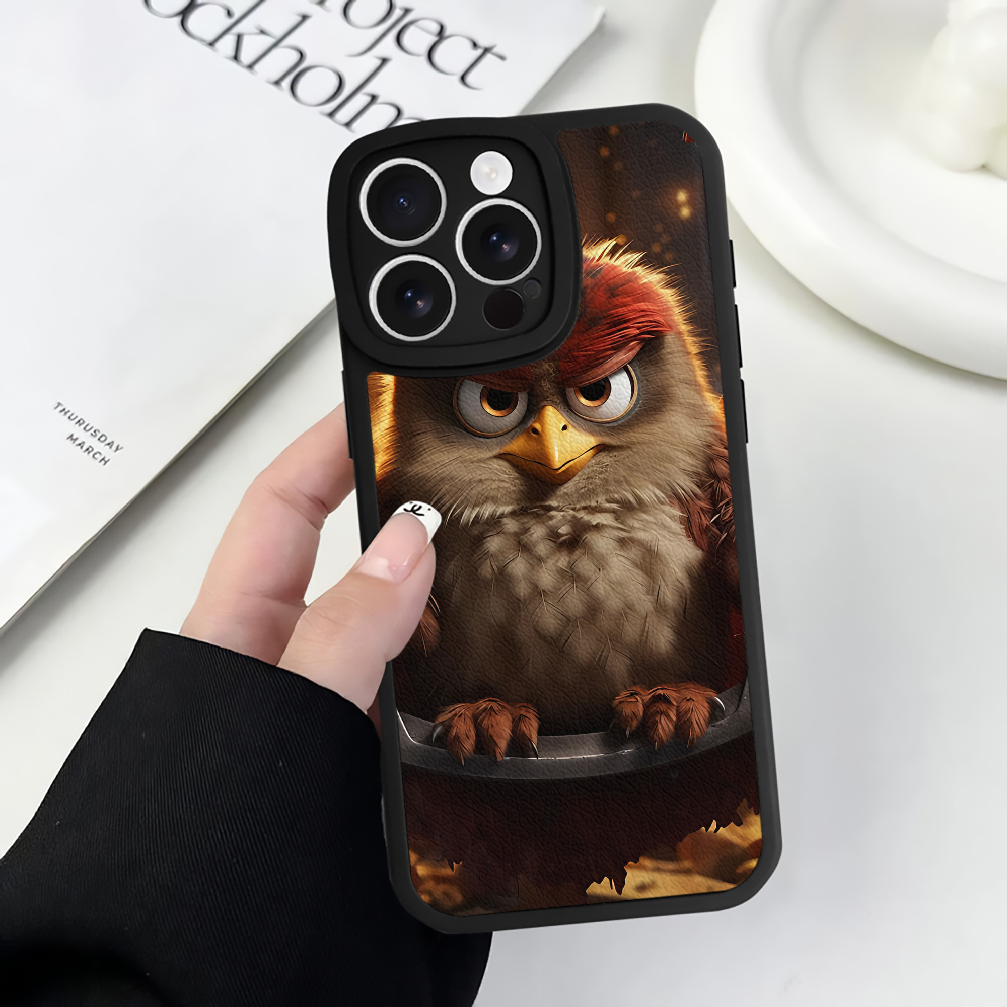 （画像用） Angry Birds アングリーバード 【iPhone 16シリーズ対応】シリコンスマホケース（レザー調） 材質：シリコン